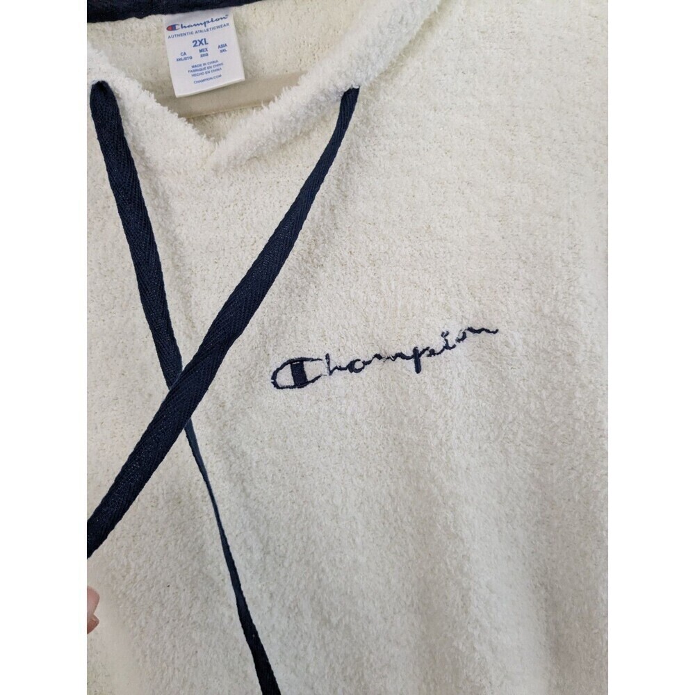 Champion Women's Soft Knit Light Blue & Navy Lounge Pajama Set Top & Shorts 2XL - Picture 5 of 11